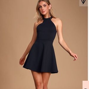lulus black skater dress